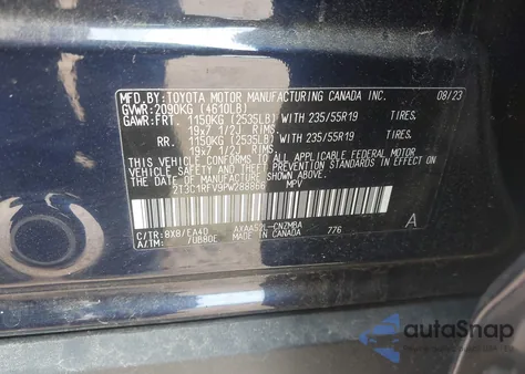 2023 Toyota Rav4 Xle Premium from USA, damaged, VIN 2T3C1RFV9PW288866